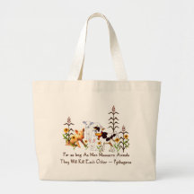 Pythagoras Vegetarian quote Canvas Bag