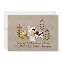 Pythagoras Vegetarian quote Invite