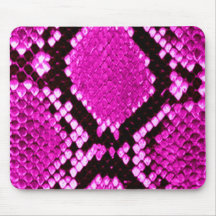 PYTHON HOT PINK SNAKE PRINT MOUSE PADS