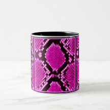 PYTHON HOT PINK SNAKE PRINT MUG
