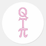 Q T Pi Products Round Stickers