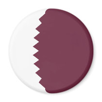 Qatar Fisheye Flag Magnet