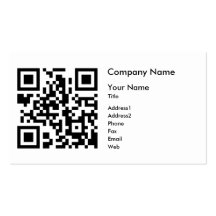QR Code Business Card Template - Horizontal