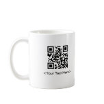 QR Code Coffee Mug With Editable Text