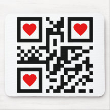 QR-Code-I-Love-You Mousepad