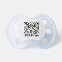 QR Code the Tiger Baby Pacifiers