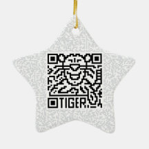 QR Code the Tiger Christmas Tree Ornaments