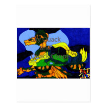 Quack Duck and Quack Coupe Postcard