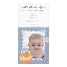 Quack Quack Baby Birth Announcement ::: 01 Customized Photo Card