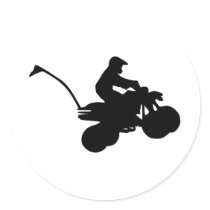 Quad - ATV Round Sticker