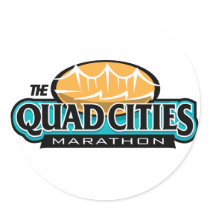 Quad Cities Marathon Round Sticker