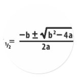 quadratic formula round stickers