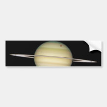 Quadruple Saturn Moons in Transit Bumper Sticker