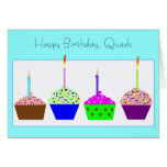 Quadruplets Birthday  Card