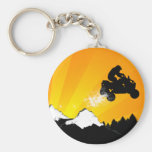 quads. orange sunset. keychain