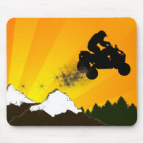 quads. orange sunset. mouse pad