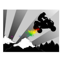 quads. rainbow trail. post card