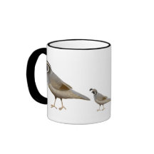 Quail Family Ringer Mug