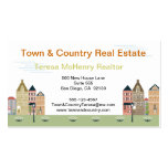 Quaint Village Street Real Estate Business Cards