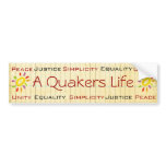 Quaker bumper sticker