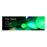QUANTUM BUBBLES 2 MONOGRAM Vibrant black green Business Card