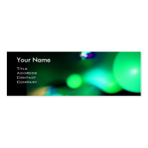 QUANTUM BUBBLES 2 MONOGRAM Vibrant black green Business Card