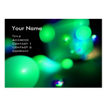 QUANTUM BUBBLES  MONOGRAM Vibrant green Business Card Templates
