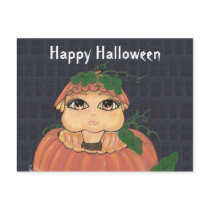 Quantum Kid in a Halloween Pumpkin Post Cards