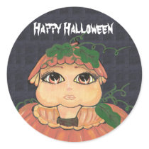 Quantum Kid in a Halloween Pumpkin Sticker