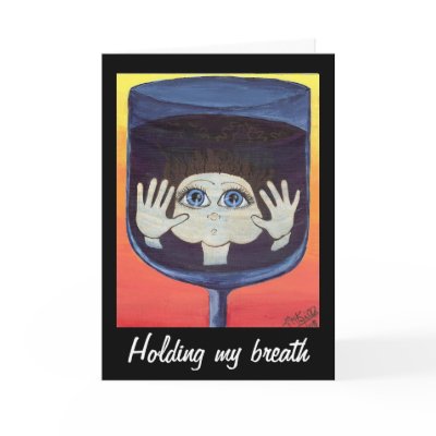 Quantum Kid in Wine Glass Thinking of You Cards by Quantum_Art_Nerd