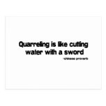 Quarreling quote post card