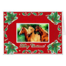 Quarter Horse Portrait Blank Christmas Card