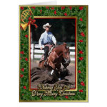 Quarter Horse Reining Blank Christmas Card