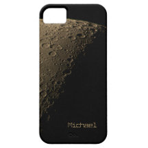 Quarter Moon with Highly Visible Craters iPhone 5 Covers