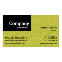 Quarter Patch - Yellow Embossed Texture Business Cards