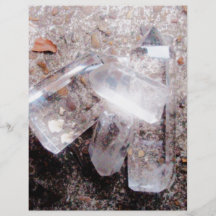 Quartz crystal points flyer design