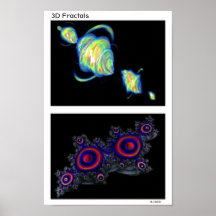 quaternion_d1, quaternion_b1, 3D Fractals Poster
