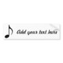 Quaver - Eighth Note Music Symbol Bumper Stickers