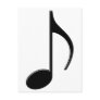 Quaver - Eighth Note Music Symbol Postcard