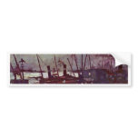 Quay In Antwerp By Ship By Vincent Van Gogh bumper stickers