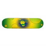 Que Saudade! Brazil Flag Colours Pop Art Custom Skate Board