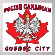 Quebec City Polish Canadian Leaf Posters
