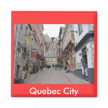 Quebec City Street Refrigerator Magnet