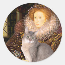 Queen- Abussinian (blue 21) Stickers