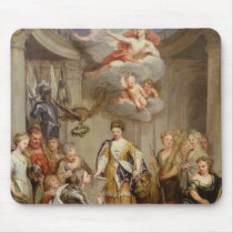 Queen Anne presenting plans of Blenheim military Mousepads