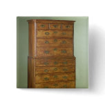 Queen Anne walnut tallboy, early 18th century Pinback Button