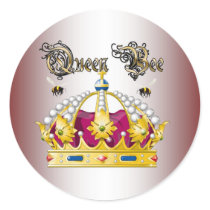 Queen Bee #2 Round Stickers