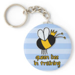 queen bee in training keychains