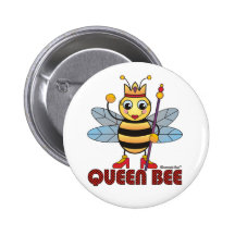 Queen Bee Pinback Buttons