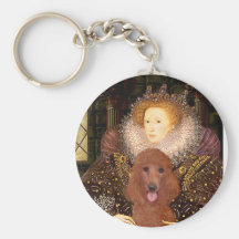 Queen - Dark Red Standard Poodle #1 Key Chain